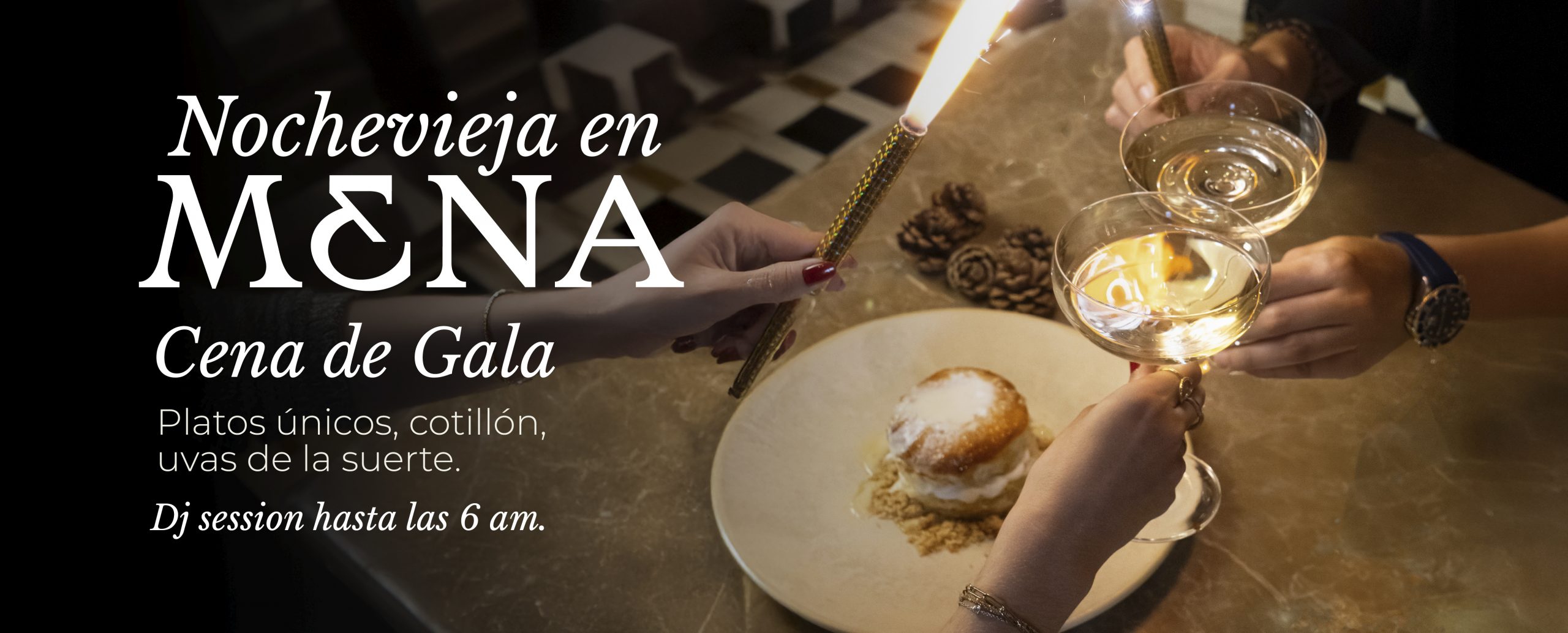 Celebración de Nochevieja en Maná La Finca Pozuelo, con ambiente festivo, iluminación elegante y una atmósfera exclusiva para despedir el año. Un espacio ideal para eventos especiales, cenas de fin de año y fiestas corporativas en Pozuelo.
